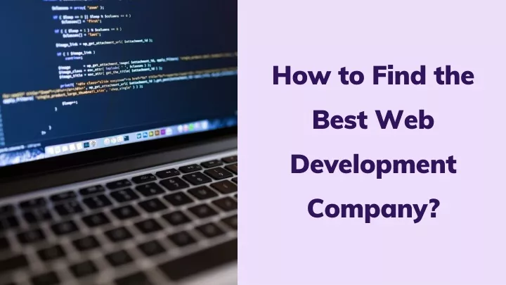 how to find the best web development company