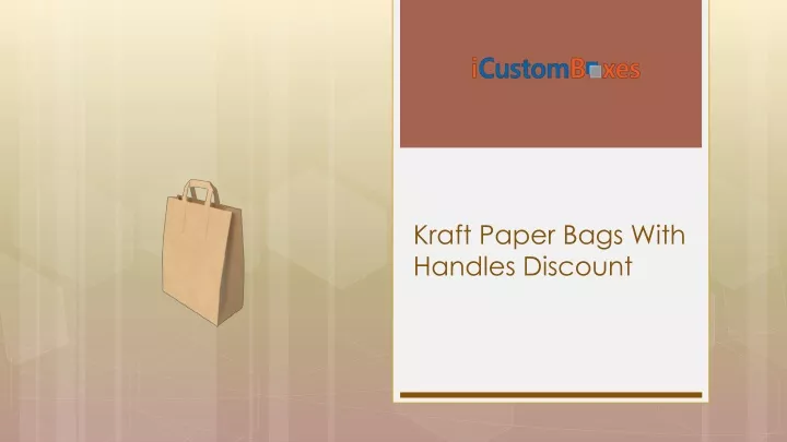 kraft paper bags with handles discount