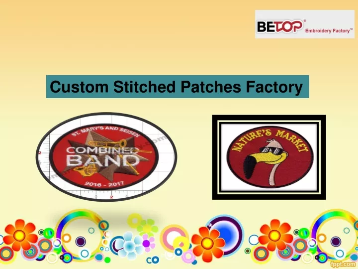 custom stitched patches factory