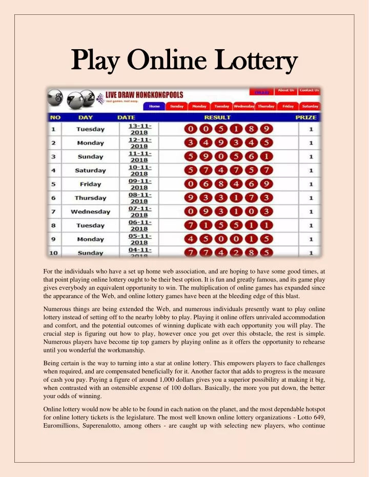 play online lottery play online lottery