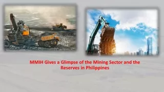 MMIH Gives a Glimpse of the Mining Sector and the Reserves in Philippines