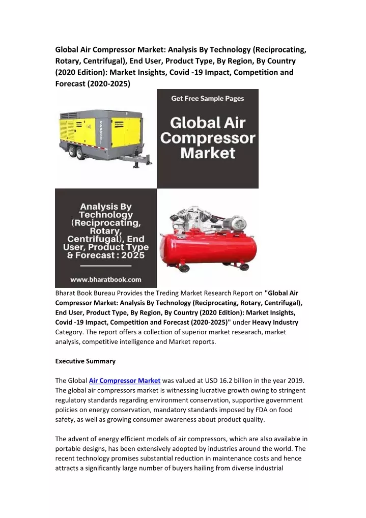 global air compressor market analysis