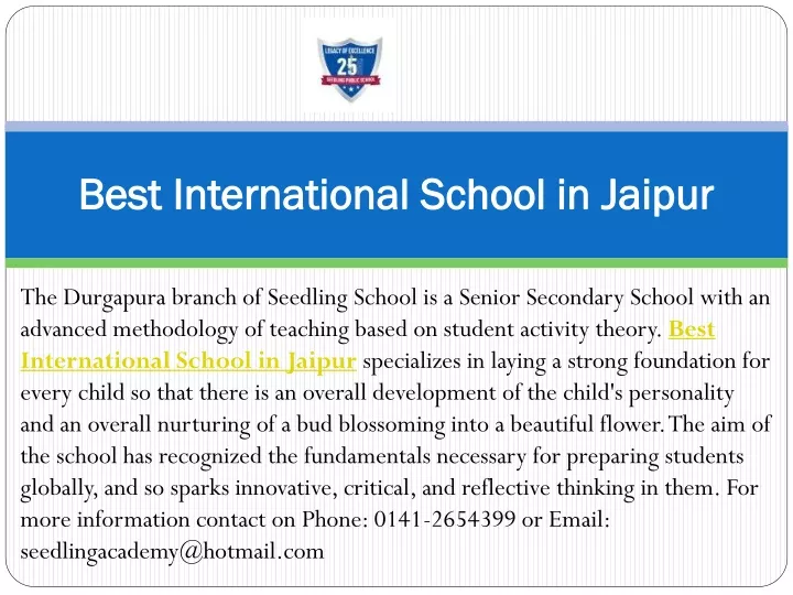 best international school in jaipur