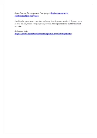 open source development company best open source