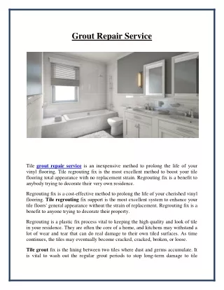 grout repair service