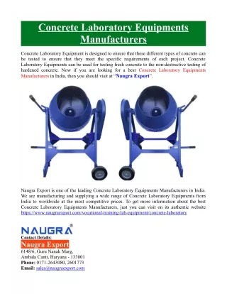 concrete laboratory equipments manufacturers