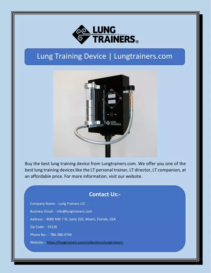 lung training device lungtrainers com