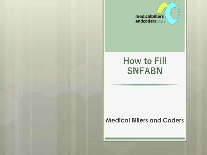 how to fill snfabn