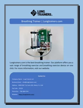 Breathing Trainer | Lungtrainers.com