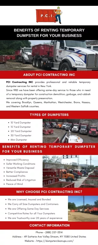 Benefits Of Renting Temporary Dumpster For Your Business