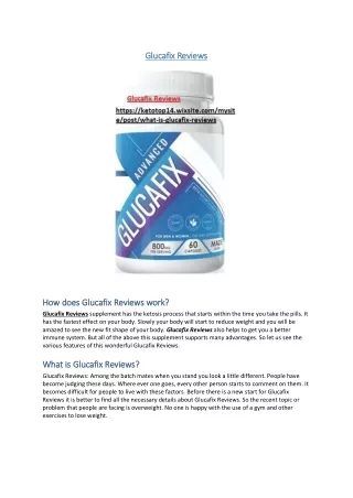 glucafix reviews glucafix reviews