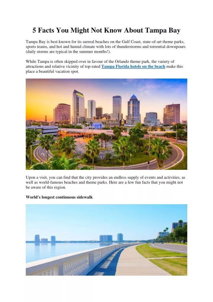 5 facts you might not know about tampa bay
