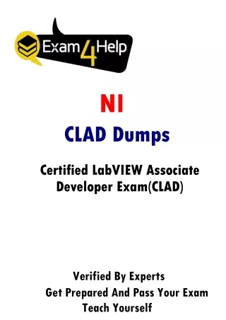 Excellent NI CLAD Dumps PDF |CLAD Exam Practice