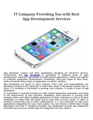 it company providing you with best