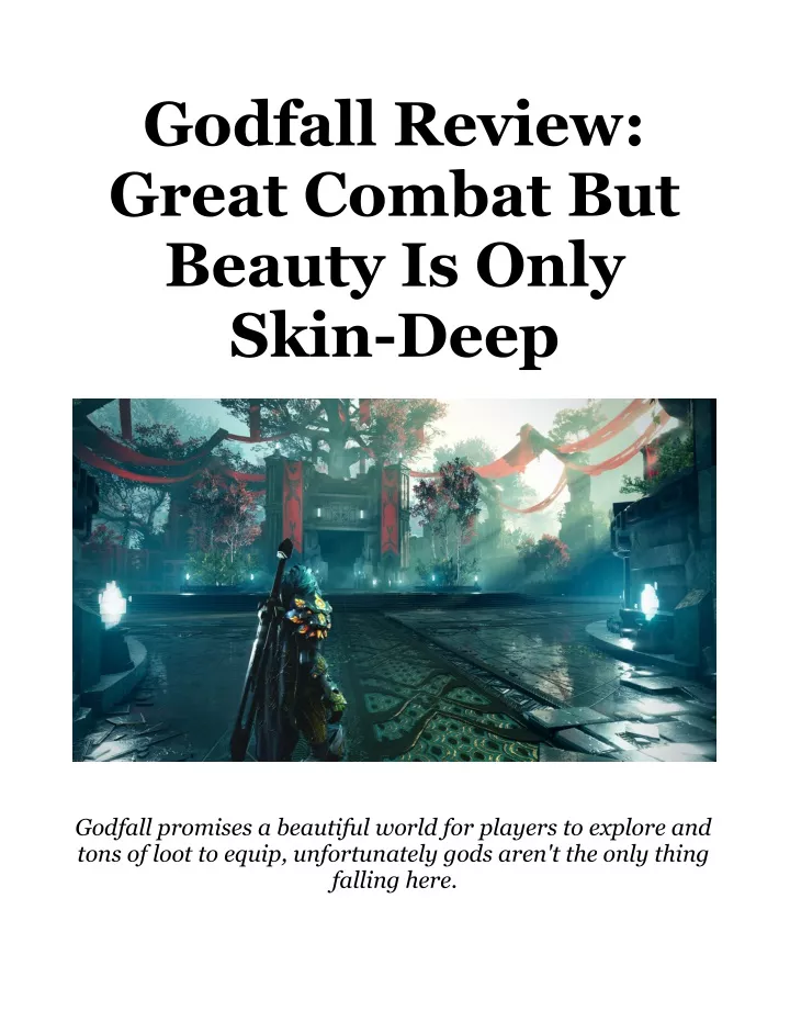 godfall review great combat but beauty is only