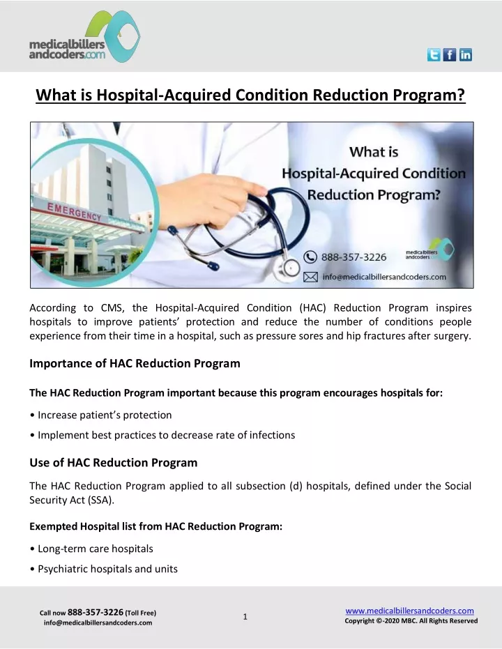 what is hospital acquired condition reduction
