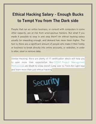 ethical hacking salary enough bucks