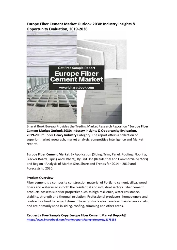 europe fiber cement market outlook 2030 industry
