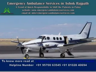 Latest and Advanced Emergency ICU Ambulance Services in Ashok Rajpath | EAS