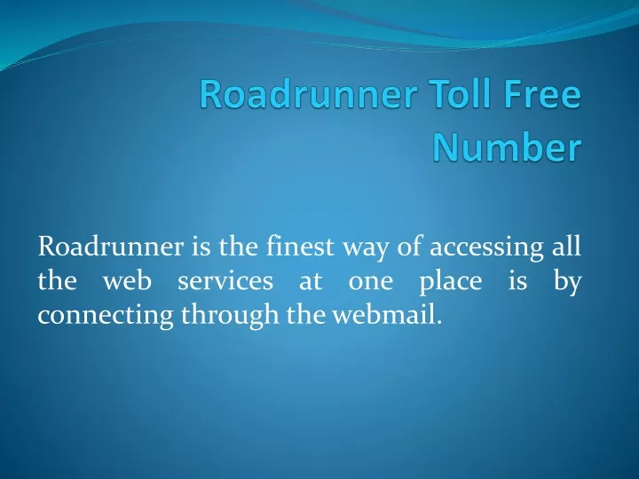 roadrunner toll free number