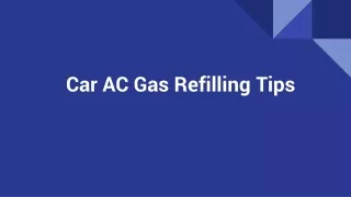 car ac gas refilling tips