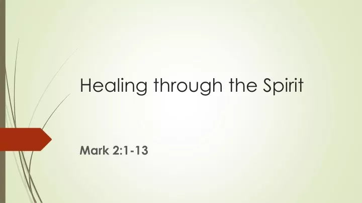 healing through the spirit