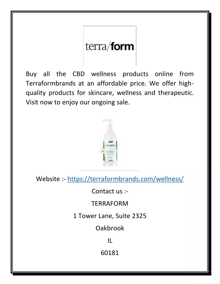 buy all the cbd wellness products online from