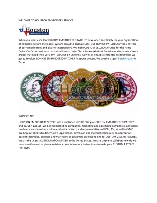 welcome to houston embroidery service
