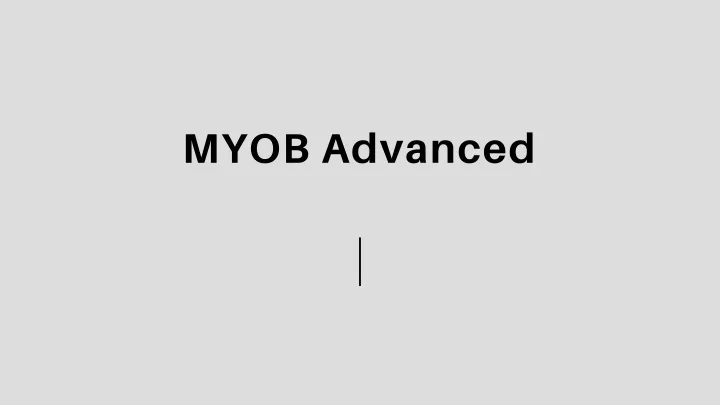 myob advanced