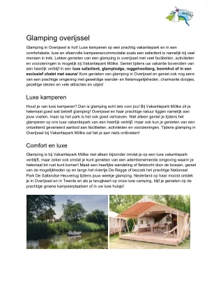 glamping overijssel