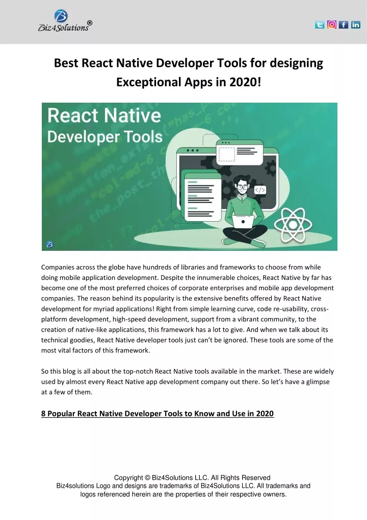 best react native developer tools for designing