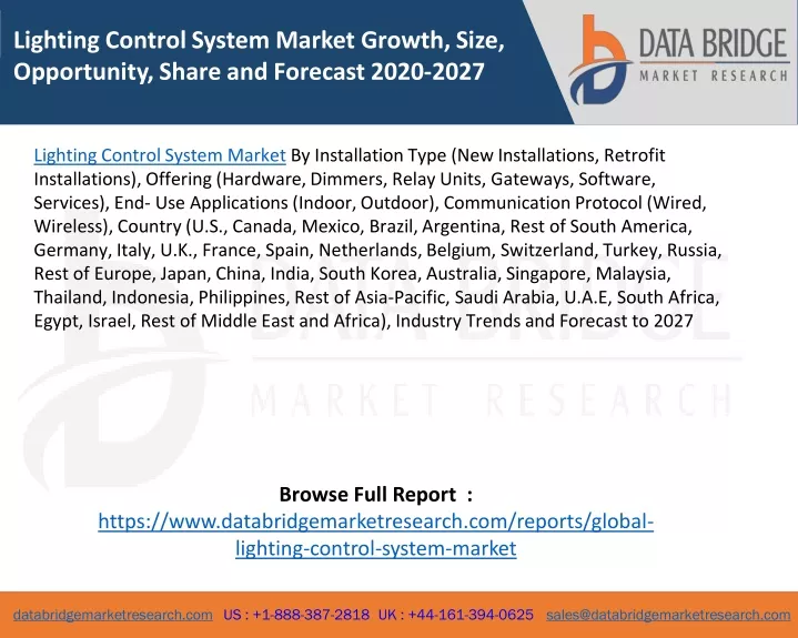lighting control system market growth size
