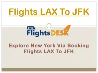 Flights LAX To JFK