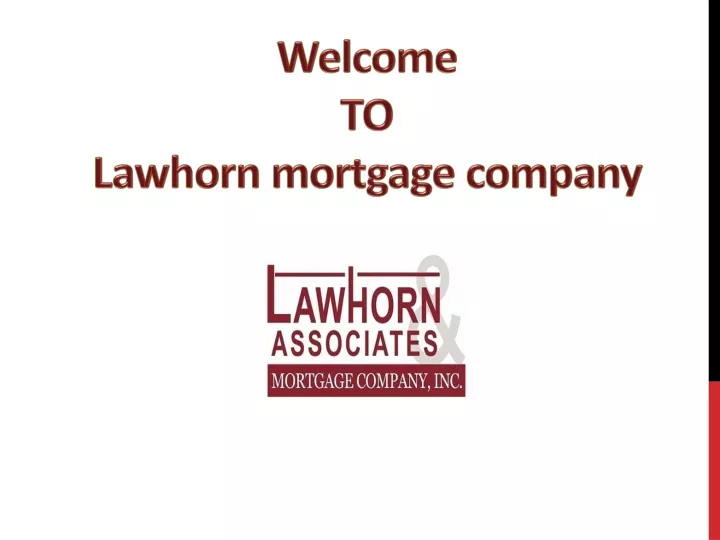 welcome to lawhorn mortgage company