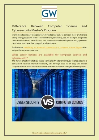 difference cybersecurity master s program