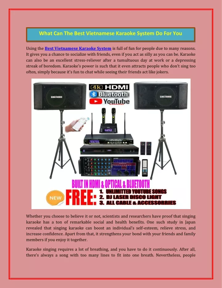 what can the best vietnamese karaoke system