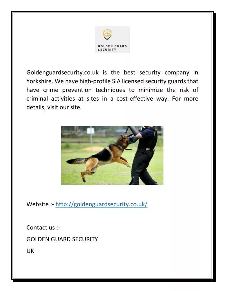 goldenguardsecurity co uk is the best security