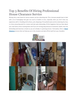 House Clearance | Houseandflatclearance.co.uk