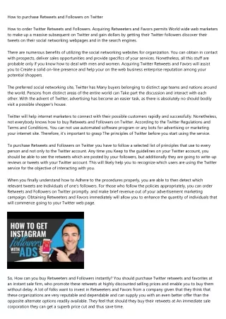 how to purchase retweets and followers on twitter