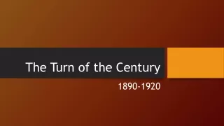 the turn of the century