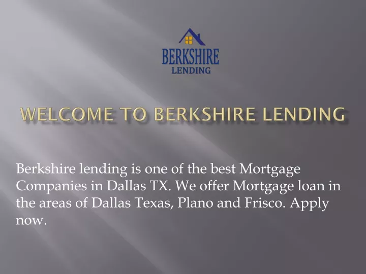 welcome to berkshire lending