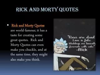 Rick and Morty quotes