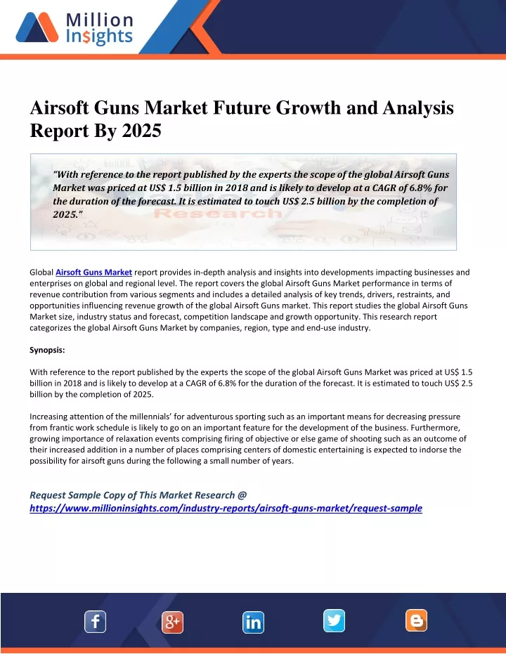 airsoft guns market future growth and analysis