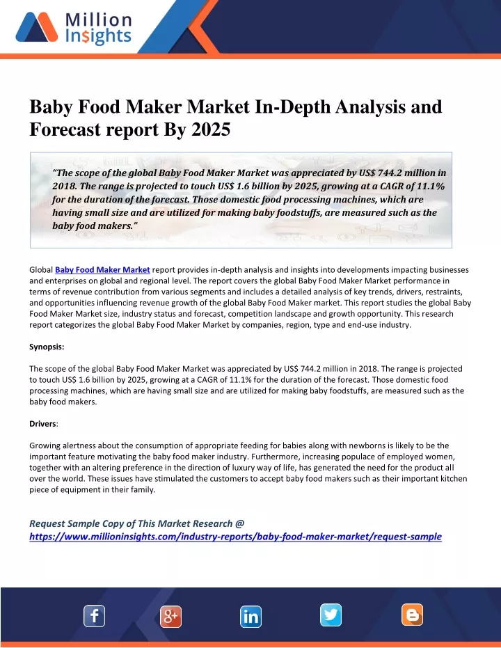 baby food maker market in depth analysis