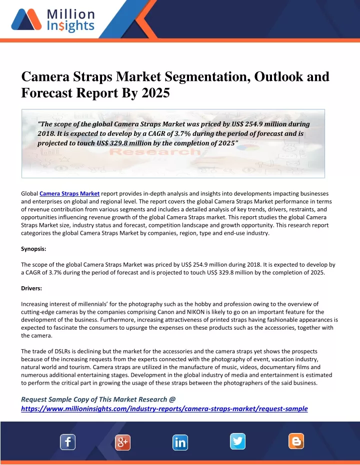 camera straps market segmentation outlook