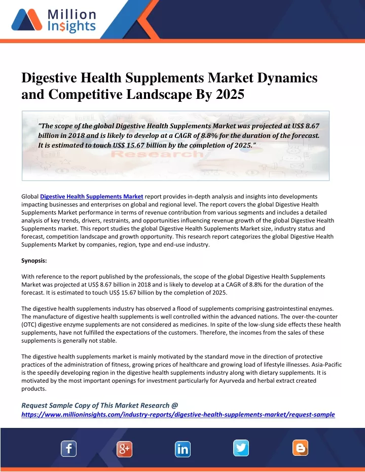 digestive health supplements market dynamics
