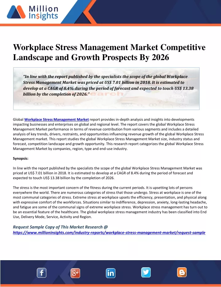 workplace stress management market competitive