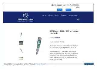 ORP Meter (-1999 ~ 1999 mv range) Electronic