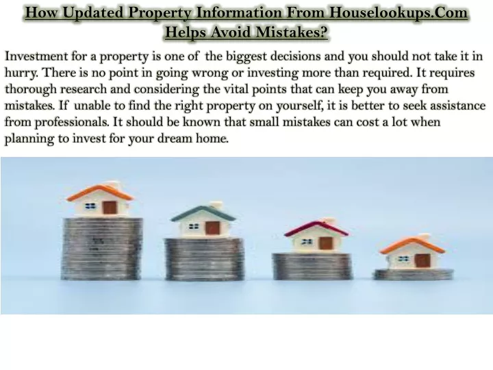 how updated property information from