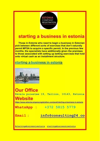 starting a business in estonia from anywhere